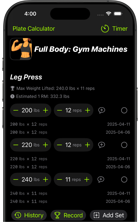 Workout History